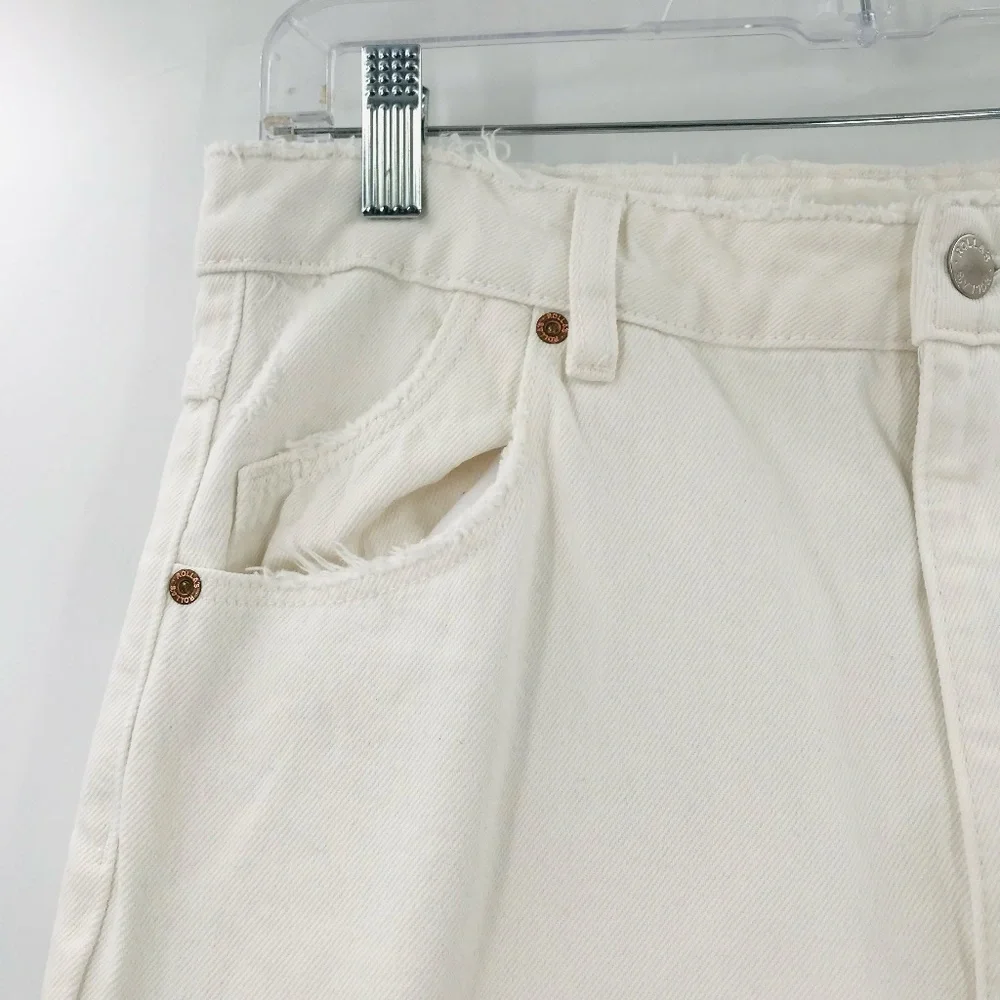 Rolla's Original High Rise Straight Leg Distressed Jeans White Size 30 - Picture 2 of 11